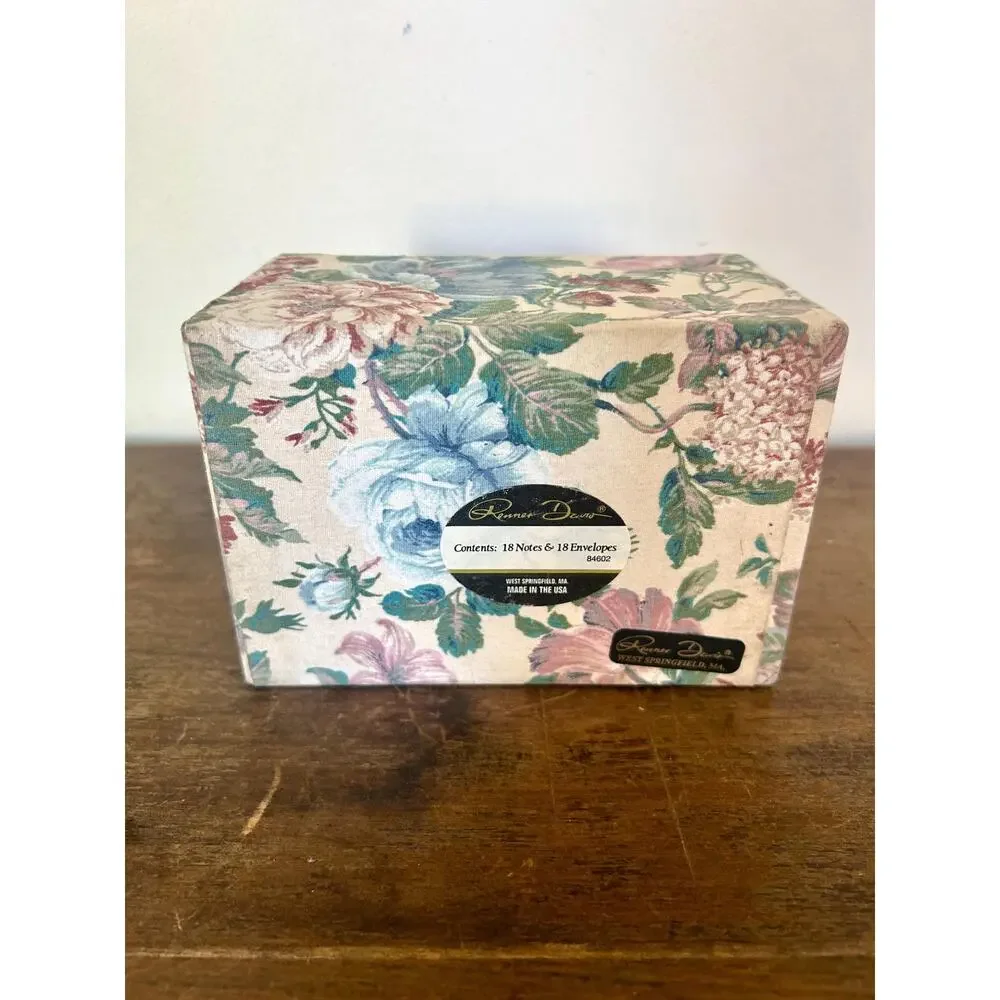 Vintage 90s Chintz Floral Jewelry Box with Drawers | Decorative Fabric Storage